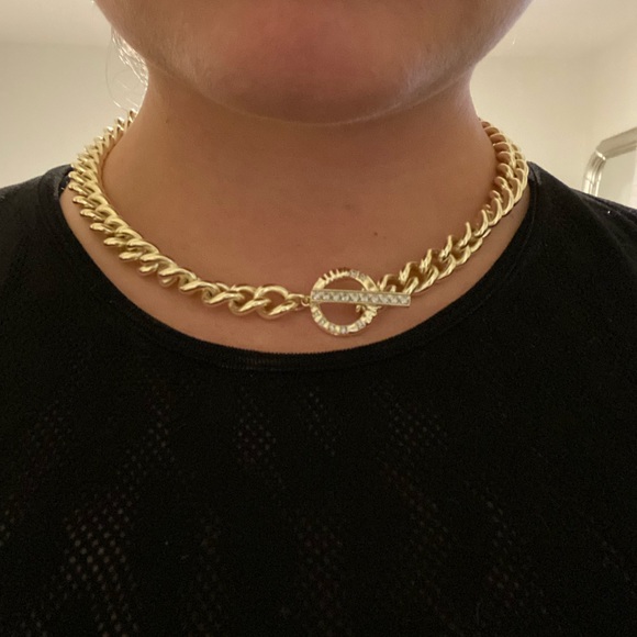 Kendra Scott Whitley Gold Chain Necklace with rhinestones - Picture 5 of 6